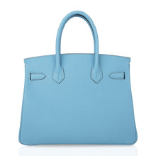 Load image into Gallery viewer, Birkin 30 Bag Blue Celeste Epsom Palladium Hardware New