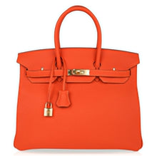 Load image into Gallery viewer, Birkin 35 Bag Feu Orange Togo Gold Hardware