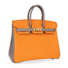Load image into Gallery viewer, Birkin HSS 25 Bag Jaune Ambre / Gris Asphalte Gold Hardware
