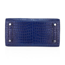 Load image into Gallery viewer, Limited Edition Birkin 25 Bag Sellier Indigo Aizome Porosus Crocodile with Palladium Hardware