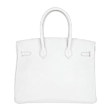Load image into Gallery viewer, Birkin 35 Bag White Clemence Leather with Palladium Hardware