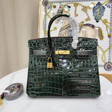 Load image into Gallery viewer, Birkin Vert Titien Matte Alligator Gold Hardware
