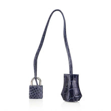 Load image into Gallery viewer, Birkin 35 Bleu Roi Porosus Crocodile Palladium Hardware