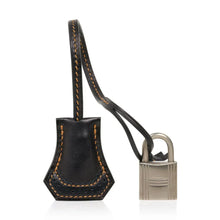 Load image into Gallery viewer, Birkin 35 Ghillies Denim Fonce Toile / Black Evercalf Bag Limited Edition