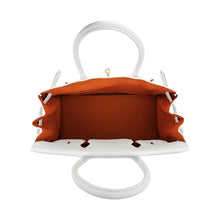 Load image into Gallery viewer, Special Order HSS Birkin 30 Bag White &amp; Orange Clemence Leather with Rose Gold Hardware