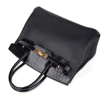 Load image into Gallery viewer, Birkin 30 Touch Bag Black Crocodile / Black Leather Rose Gold Hardware