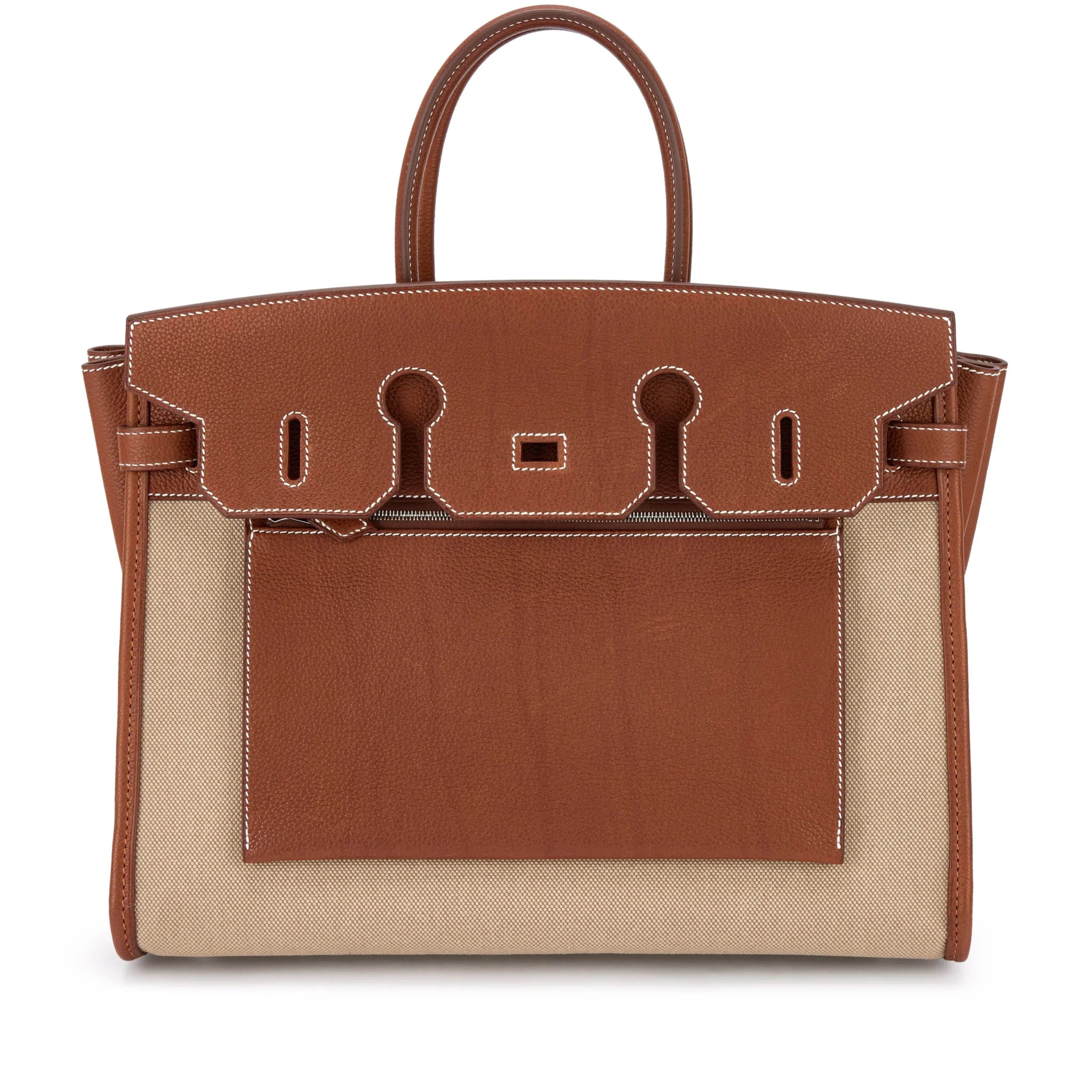 Birkin 35 L'Envers Edition Fauve Barenia Faubourg Palladium Hardware