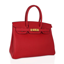 Load image into Gallery viewer, Birkin 30 Bag Lipstick Rouge Vif Togo Leather with Gold Hardware