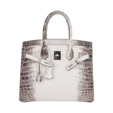 Load image into Gallery viewer, Birkin 30 Bag Diamond Himalaya Blanc Matte Niloticus Crocodile with 18k White Gold Hardware