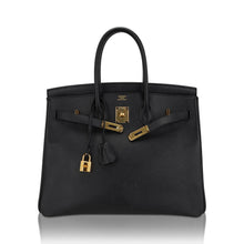 Load image into Gallery viewer, Birkin 35 Bag Black Epsom Leather with Gold Hardware