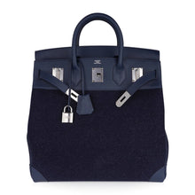 Load image into Gallery viewer, HAC Birkin 40 Bag Blue Nuit Feutre and Blue de Malte Evercolor Leather with Palladium Hardware