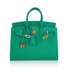 Load image into Gallery viewer, Birkin Sellier 25 Bag Vert Jade Epsom Leather with Gold Hardware