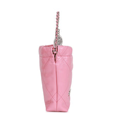 Load image into Gallery viewer, Chanel Mini 22 Bag Pink Calfskin Silver Hardware