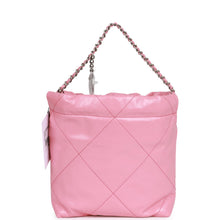 Load image into Gallery viewer, Chanel Mini 22 Bag Pink Calfskin Silver Hardware