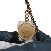 Load image into Gallery viewer, Chanel Mini 22 Bag Blue Caviar Gold Hardware