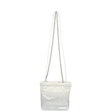 Load image into Gallery viewer, Chanel Mini 22 Bag White and Silver Ombre Metallic Calfskin Silver Hardware