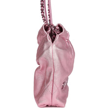 Load image into Gallery viewer, Chanel Mini 22 Bag Pink Metallic Lambskin Lacquered Metal Hardware
