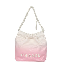 Load image into Gallery viewer, Chanel Mini 22 Bag Pink and White Ombre Calfskin Lacquered Metal Hardware