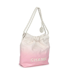 Load image into Gallery viewer, Chanel Mini 22 Bag Pink and White Ombre Calfskin Lacquered Metal Hardware