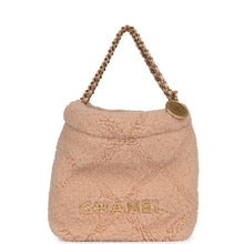 Load image into Gallery viewer, Chanel Mini 22 Bag Light Pink Shearling Gold Hardware