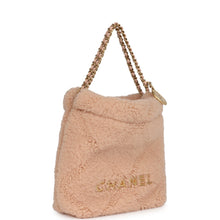 Load image into Gallery viewer, Chanel Mini 22 Bag Light Pink Shearling Gold Hardware