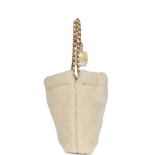 Load image into Gallery viewer, Chanel Mini 22 Bag Ecru Shearling Gold Hardware