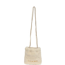 Load image into Gallery viewer, Chanel Mini 22 Bag Ecru Shearling Gold Hardware