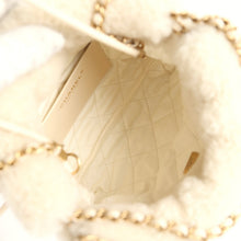 Load image into Gallery viewer, Chanel Mini 22 Bag Ecru Shearling Gold Hardware