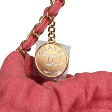 Load image into Gallery viewer, Chanel Small 22 Bag Light Red Washed Denim Gold Hardware