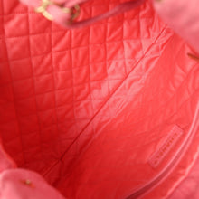 Load image into Gallery viewer, Chanel Small 22 Bag Light Red Washed Denim Gold Hardware