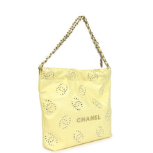 Load image into Gallery viewer, Chanel Small 22 Bag Yellow Shiny Calfskin Brushed Gold Hardware