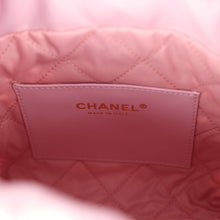 Load image into Gallery viewer, Chanel Mini 22 Bag Pink Shiny Calfskin Brushed Gold Hardware