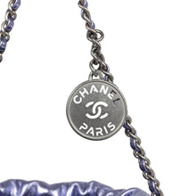 Load image into Gallery viewer, Chanel Mini 22 Bag Purple Metallic Calfskin Brushed Silver Hardware