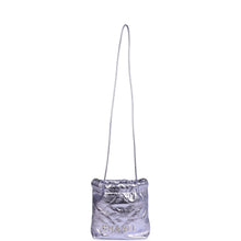 Load image into Gallery viewer, Chanel Mini 22 Bag Purple Metallic Calfskin Brushed Silver Hardware