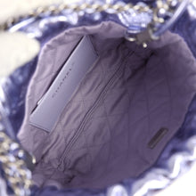 Load image into Gallery viewer, Chanel Mini 22 Bag Purple Metallic Calfskin Brushed Silver Hardware