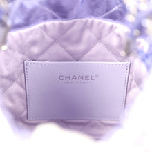 Load image into Gallery viewer, Chanel Mini 22 Bag Purple Metallic Calfskin Brushed Silver Hardware