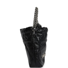 Load image into Gallery viewer, Chanel Mini 22 Bag Black Shiny Calfskin Brushed Silver Hardware