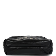 Load image into Gallery viewer, Chanel Mini 22 Bag Black Shiny Calfskin Brushed Silver Hardware