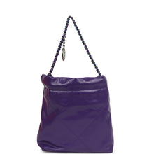 Load image into Gallery viewer, Chanel Mini 22 Bag Dark Purple Lambskin Rainbow Hardware