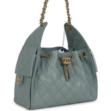 Load image into Gallery viewer, Chanel Small 25 Hobo Bag Green Caviar Antique Gold Hardware