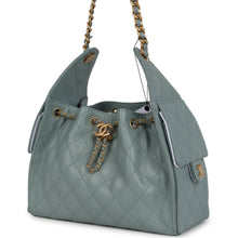 Load image into Gallery viewer, Chanel Small 25 Hobo Bag Green Caviar Antique Gold Hardware