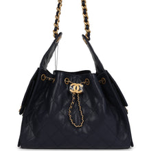 Load image into Gallery viewer, Chanel Small 25 Hobo Bag Dark Navy Caviar Antique Gold Hardware