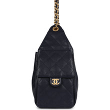 Load image into Gallery viewer, Chanel Small 25 Hobo Bag Dark Navy Caviar Antique Gold Hardware