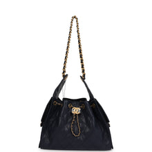 Load image into Gallery viewer, Chanel Small 25 Hobo Bag Dark Navy Caviar Antique Gold Hardware