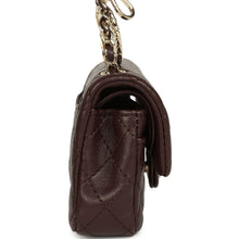 Load image into Gallery viewer, Chanel Nano Classic Double Flap Bag Charm Dark Brown Lambskin Light Gold Hardware
