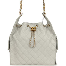 Load image into Gallery viewer, Chanel Medium 25 Hobo Bag Light Grey Caviar Antique Gold Hardware