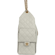 Load image into Gallery viewer, Chanel Medium 25 Hobo Bag Light Grey Caviar Antique Gold Hardware