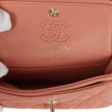 Load image into Gallery viewer, Chanel Nano Classic Double Flap Bag Charm Pink Lambskin Light Gold Hardware