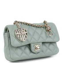 Load image into Gallery viewer, Chanel Nano Classic Double Flap Bag Charm Dark Green Lambskin Light Gold Hardware