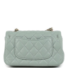 Load image into Gallery viewer, Chanel Nano Classic Double Flap Bag Charm Dark Green Lambskin Light Gold Hardware